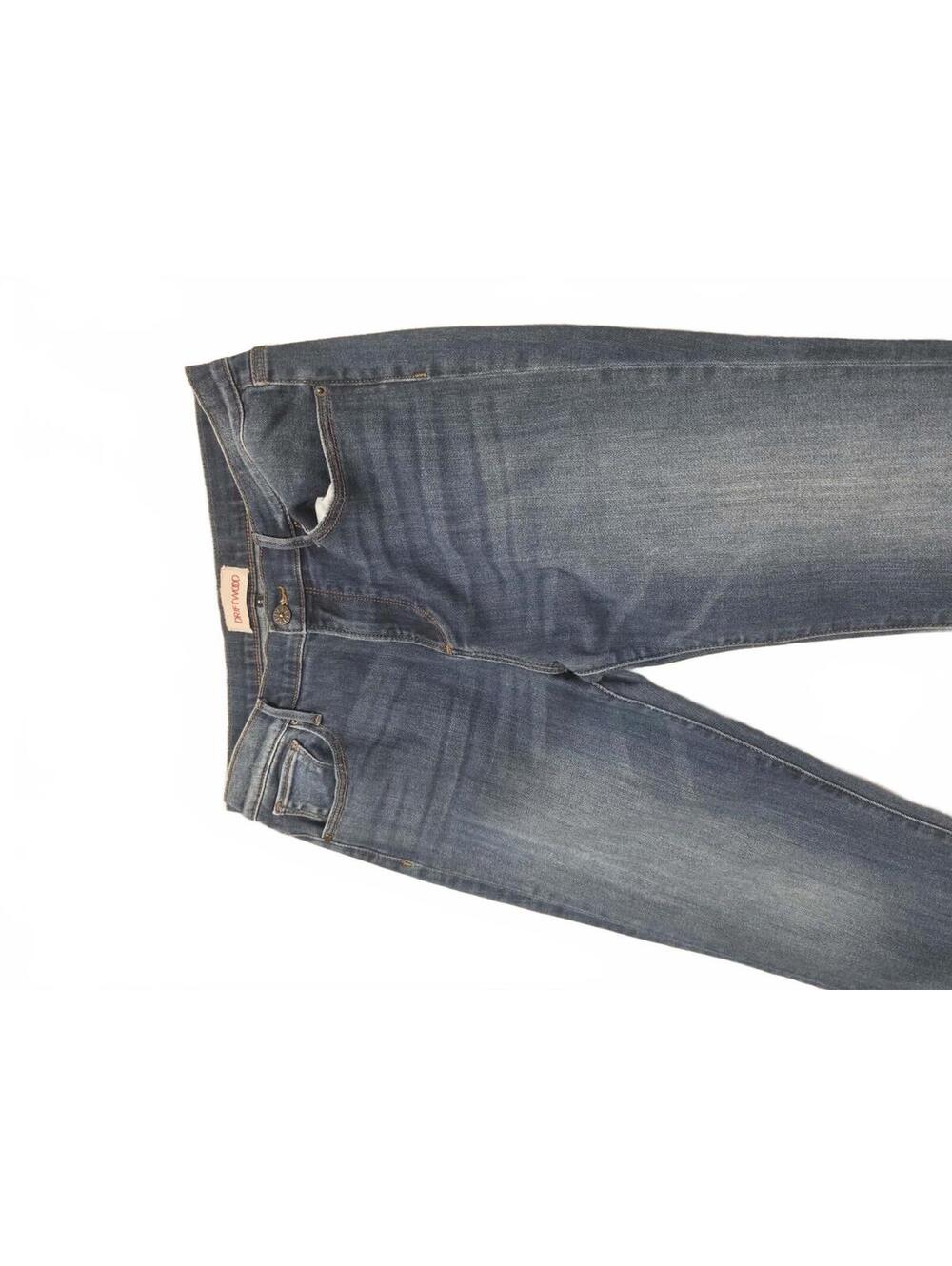 Driftwood Alette Blue Denim Cropped Jeans with Embroidered Cuffs - Picture 4 of 6